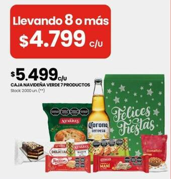 Changomas CAJA NAVIDEÑA VERDE 7 PRODUCTOS oferta