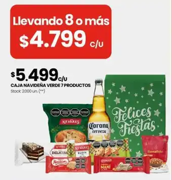 Changomas CAJA NAVIDEÑA VERDE 7 PRODUCTOS oferta