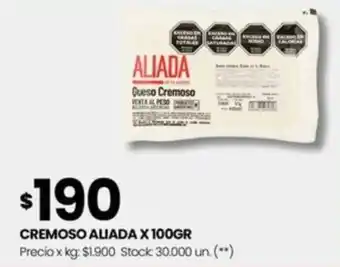 Changomas CREMOSO ALIADA X 100GR oferta