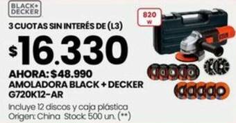 Changomas AMOLADORA BLACK+DECKER G720K12-AR oferta