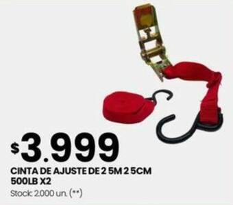 Changomas CINTA DE AJUSTE DE 25M 25CM 500LB X2 oferta
