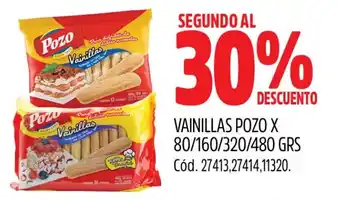 Supermercados Yaguar VAINILLAS POZO X 80/160/320/480 GRS oferta