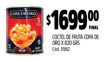 Supermercados Yaguar COCTEL DE FRUTA COPA DE ORO X 820 GRS oferta