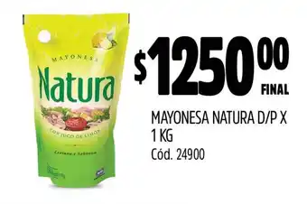 Supermercados Yaguar MAYONESA NATURA D/P X 1 KG oferta