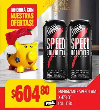 Supermercados Yaguar ENERGIZANTE SPEED LATA X 473 CC oferta
