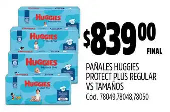 Supermercados Yaguar PAÑALES HUGGIES PROTECT PLUS REGULAR VS TAMAÑOS oferta