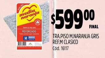 Supermercados Yaguar TRA.PISO M.NARANJA GRIS REF.M CLASICO oferta