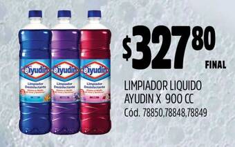 Supermercados Yaguar LIMPIADOR LIQUIDO AYUDIN X 900 CC oferta