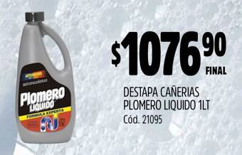 Supermercados Yaguar DESTAPA CAÑERIAS PLOMERO LIQUIDO 1LT oferta