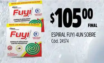 Supermercados Yaguar ESPIRAL FUYI 4UN SOBRE oferta
