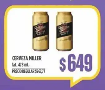 Supermercados Vea CERVEZA MILLER lat. 473 ml. oferta