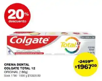 Atomo Conviene CREMA DENTAL COLGATE TOTAL 12 ORIGINAL (180g) oferta