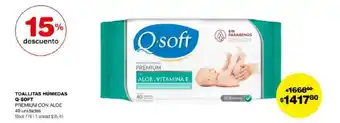 Atomo Conviene TOALLITAS HÚMEDAS Q-SOFT PREMIUM CON ALOE 40 unidades oferta