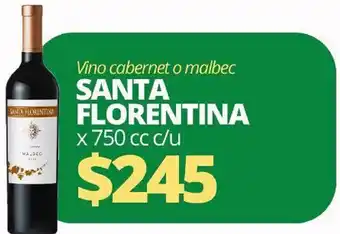 Supermercados A Granel Santa Florentina Vino Cabernet o Malbec x 750 cc oferta