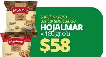Supermercados A Granel Hojalmar Snack Matero Azucarado/Salado x 180 gr oferta