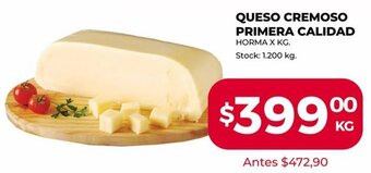 Supermercados Tadicor Queso Cremoso Primera Calidad oferta