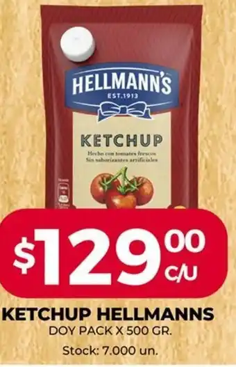 Supermercados Tadicor Hellmanns Ketchup x 500 gr oferta