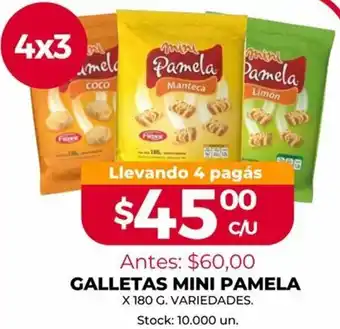 Supermercados Tadicor Mini Pamela Galletas x 180 g oferta