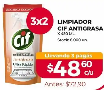 Supermercados Tadicor Cif Limpiador Antigrasa x 450 ml oferta