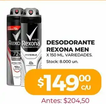 Supermercados Tadicor Rexona Men Desodorante x 150 ml oferta