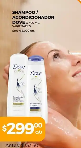 Supermercados Tadicor Dove Shampoo/Acondicionador x 400 ml oferta