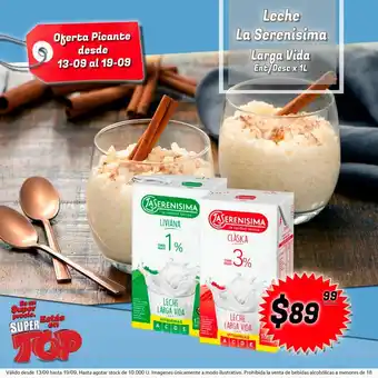 Supermercados Top La Serenisima Leche Larga Vida Ent/Desc x 1 L oferta