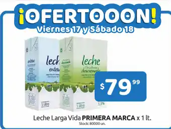 Cordiez Primera Marca Leche Larga x 1lt oferta