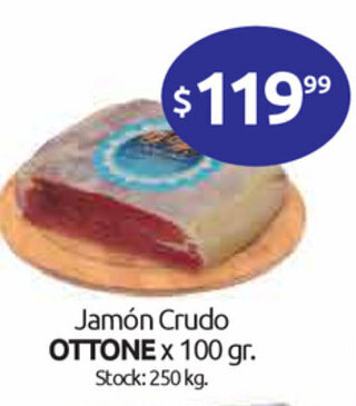 Cordiez Ottone Jamón crudo x 100gr oferta