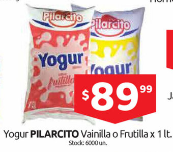 Cordiez Pilarcito Yogur Vainilla o Frutilla x 1lt oferta