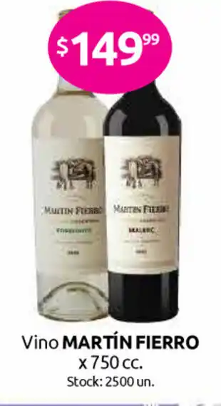 Cordiez Martín Fierro Vino x 750cc oferta
