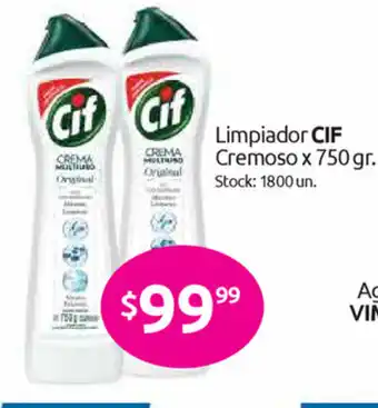 Cordiez Cif Limpiador cremoso x 750gr oferta