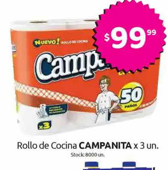 Cordiez Campanita Rollo de Cocina x 3un oferta