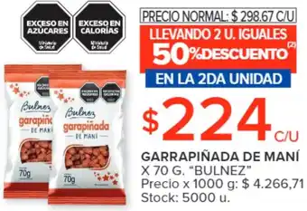 Carrefour GARRAPIÑADA DE MANÍ X 70G oferta