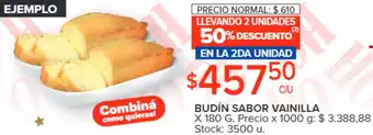 Carrefour BUDÍN SABOR VAINILLA X 180G oferta