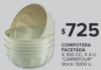 Carrefour COMPOTERA FACETADA X 300CC X 4U oferta