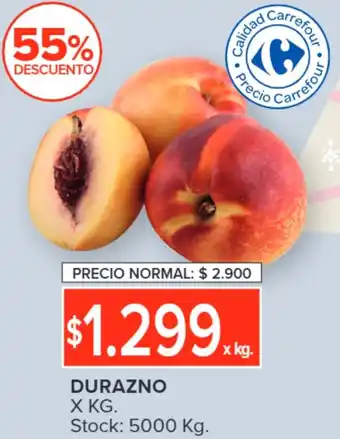 Carrefour DURAZNO X KG oferta