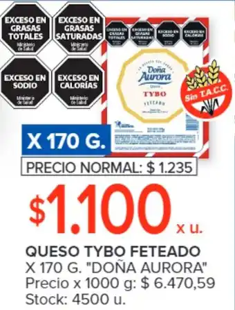 Carrefour QUESO TYBO FETEADO X 170G oferta