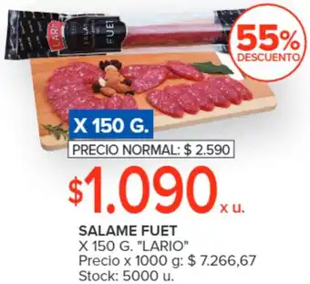 Carrefour SALAME FUET X 150G oferta