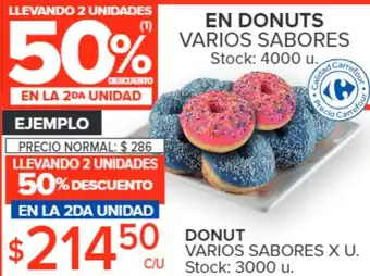 Carrefour DONUT VARIOS SABORES X U oferta