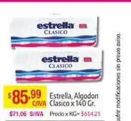 Medamax Estrella Algodon Clasico x 140Gr. oferta