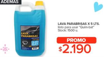Carrefour LAVA PARABRISAS X 5 LTS oferta