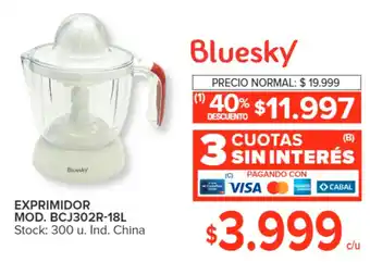 Carrefour EXPRIMIDOR MOD. BCJ302R 18L oferta