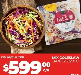 Supermercados DIA MIX COLESLAW ROCKY X 250G oferta