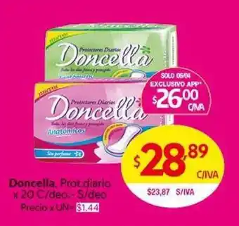 Medamax Doncella Prot. Diario x 20 C/deo - S/deo oferta