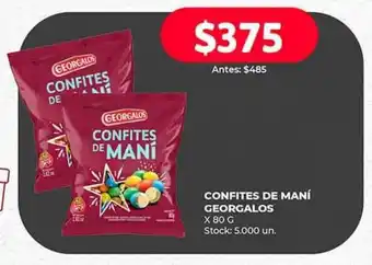 CONFITES DE MANÍ GEORGALOS x 80 g