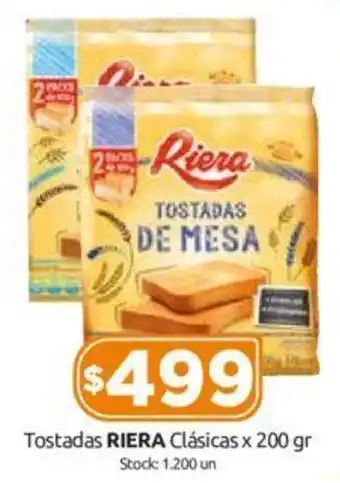 Cordiez Tostadas RIERA Clásicas x 200 gr oferta