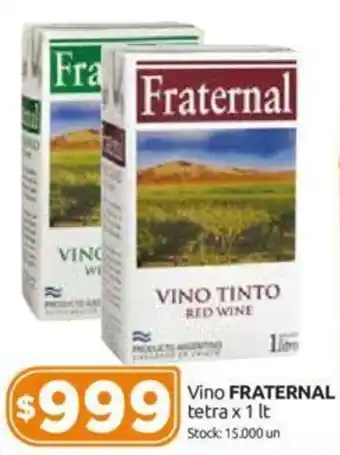 Cordiez Vino FRATERNAL tetrax 1 lt oferta