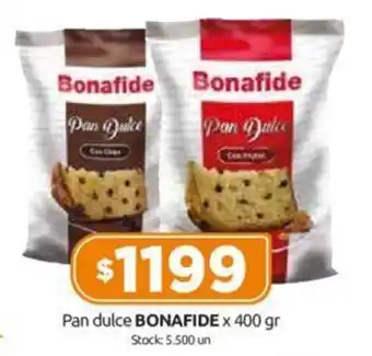 Pan dulce BONAFIDE x 400 gr