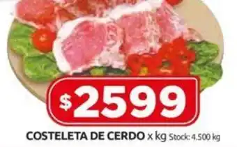 Cordiez COSTELETA DE CERDO x kg oferta