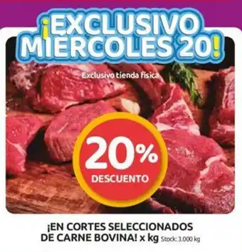 EN CORTES SELECCIONADOS DE CARNE BOVINA x kg